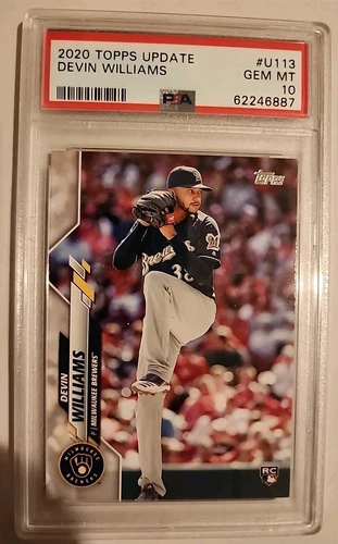 2020 Topps Update Devin Williams #U113 RC GEM MT PSA 10 Brewers