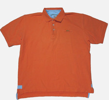 Orvis Męska koszulka polo Pomarańczowa Bawełna Rozmiar L