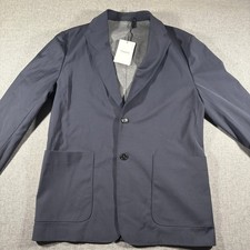 Theory Clinton Blazer Mens 40 Baltic Blue Motion Bonded Wool Blend L1075103