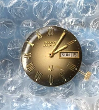 Bulova Accutron Gold Tuning Fork Dial 2182 Movement Day Date For Parts Sunburst