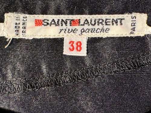 Yves Saint Laurent Rive Gauche silk Sz 38 YSL Vintage 70's shoulder pad - Picture 7 of 10