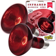 Reptile Red Heat Lamp, 2-Pack 75W Infrared 75W, 2-pack Night Bulb