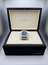 Concord Mariner Quartz 42mm Blue Dial Ref 05.1.14.1093 Steel Box Tags Swiss Made