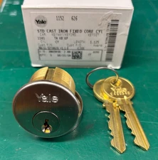 Yale Original TA Keyway Mortise Cylinder 1152 626 1 1/8' Keyed - Locksmith