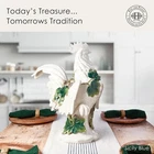 Fitz and Floyd Ceramic Rooster Figurine, Sicily Green, 19-Inch