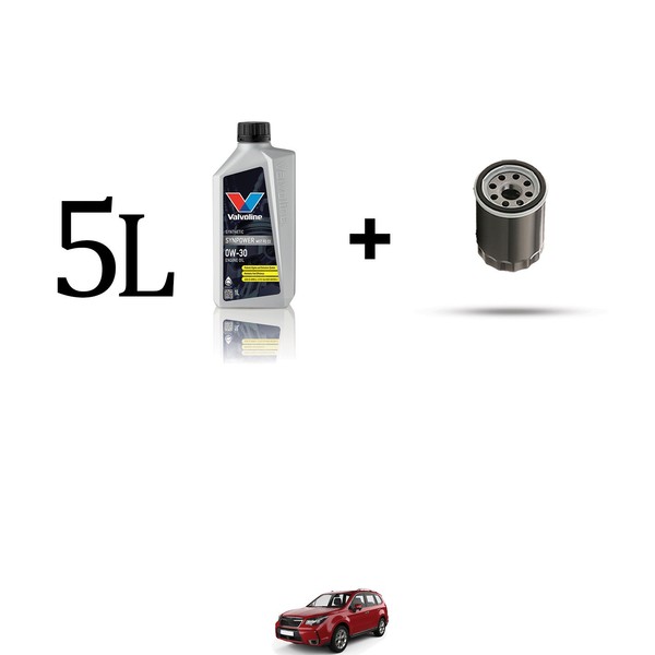 Set ÖLfilter Und 5L FüR Subaru FöRster ( Sj ) 2.0 110Kw Von 2013-image