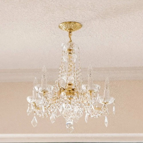 Crystorama Maria Theresa 20" Wide 5-Light Gold and Crystal Chandelier - Picture 1 of 8