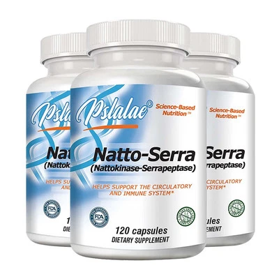 PSLALAE Natto-Serra - Cuore, cardiovascolare, salute immunitaria, contiene enzima serrapeptasi