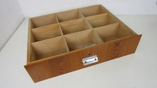 Vintage Holz Schublade 57x45x13,5cm Fächer/Unterteilung als Wandregal alt antik