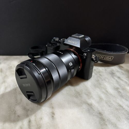 Sony Alpha A7 24.3 MP Full Frame Mirrorless Camera + Lens + Extras Shutter 340