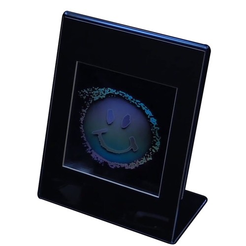 Smiley Gesicht 2D/3D Sammlerstück Hologramm Bild - GEPRÄGT - Schreibtischständer - Bild 4 von 12