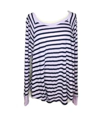 Splendid Lavender Striped Scoop Neck Top Size XS