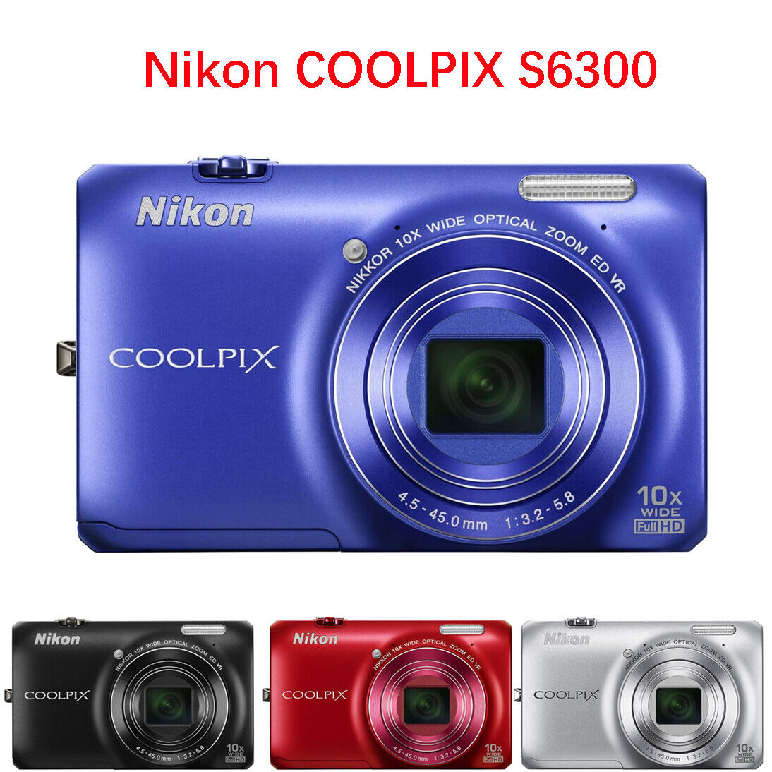 Nikon COOLPIX S6300 16 MP Digital Camera w/10x Zoom NIKKOR Nikon COOLPIX S6300 16 MP Digital Camera w/10x Zoom NIKKOR