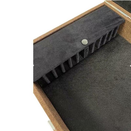 Brown color violin bow case for 24 bow holders.waterproof cloth, light weight - Picture 6 of 7