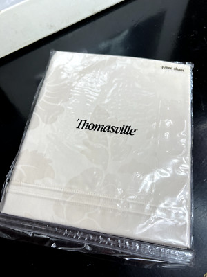 New Thomasville Jacquard Queen Sham Ivory Cotton - Free Shipping!