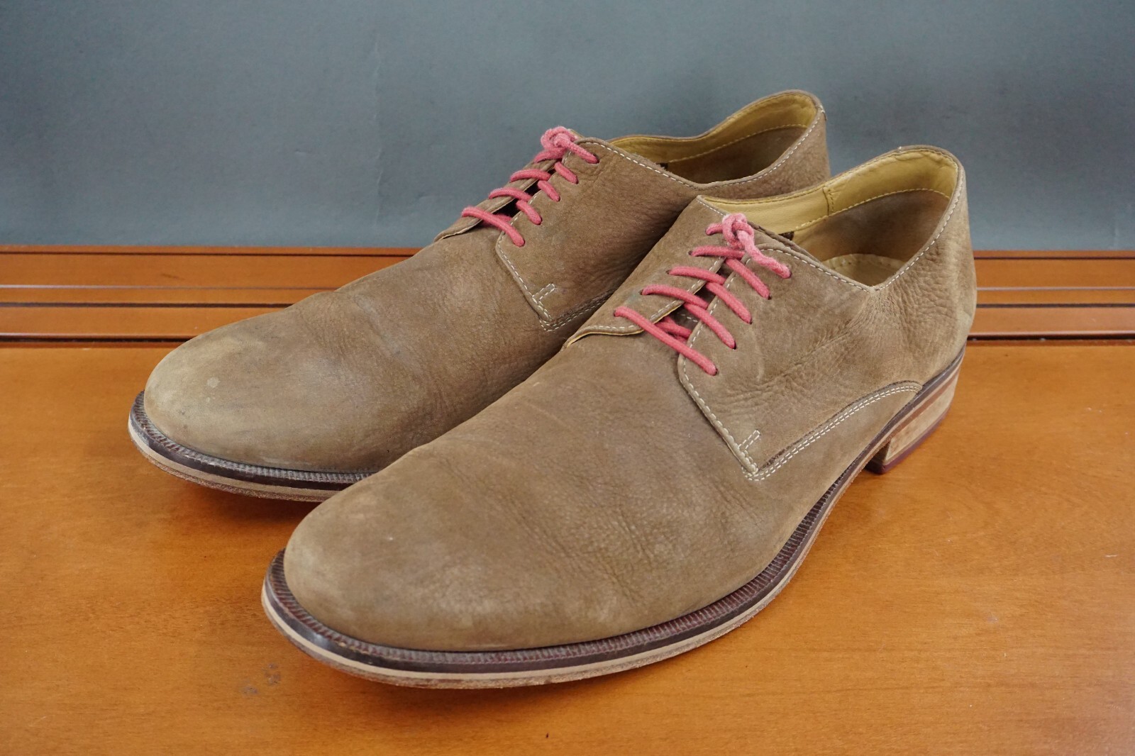 SAOLA Scarpe Cole Haan Colton uomo taglia 12 scarpa marrone pelle stringata punta liscia derby