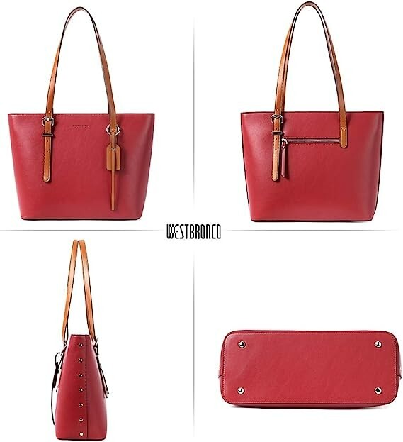 WESTBRONCO Purses For Women Vegan Leather Purses and Handbags Large Ladies Tote