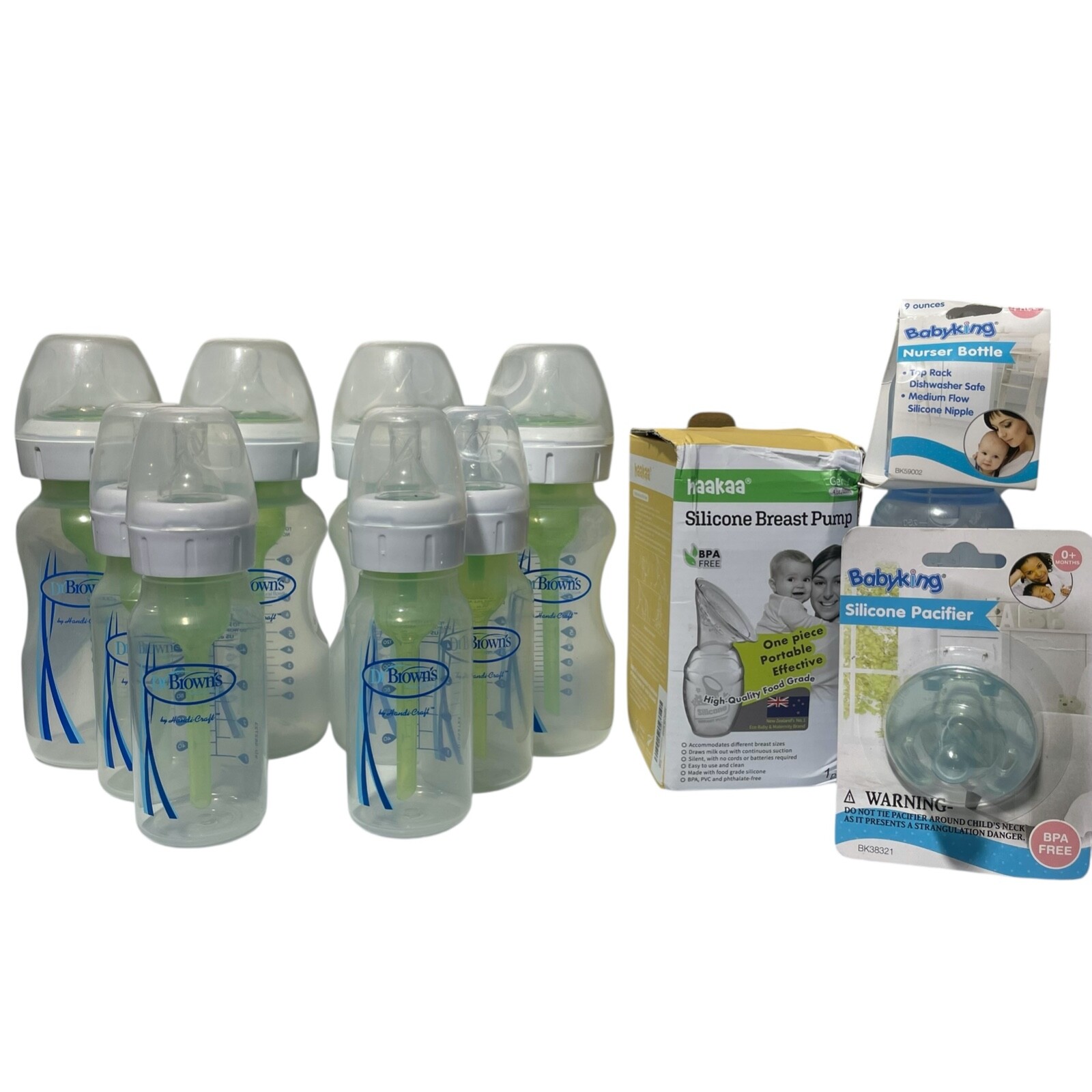And Nipples 4oz And 9oz Lot Of 9. Haakaa Silicone Breast Pum