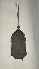 Antique 1920's Mesh Purse Silver Tone Metal