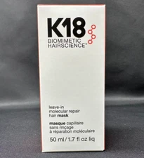 K18 Leave-In Molecular Repair Hair Mask - 1.7 fl oz/ 50ml NIB Authentic
