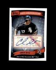Chris Getz 2010 Peak Performance Signed Topps White Sox