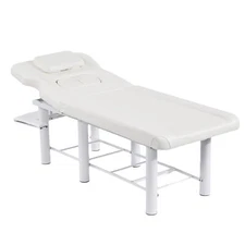 White Massage Table Adjustable Facial Bed Salon Tattoo Chair