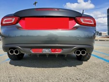 Fiat 124 Spider 2017 Lusso Rear Bumper Diffuser Shark Fin Spoiler Lip Splitter