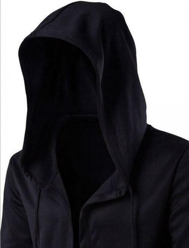 Men's Hooded Jackets Long Cardigan Gothic Punk Hoodie Coats Cloak Outwear Retro - Picture 5 of 6