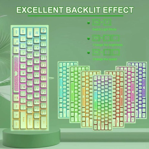 ZIYOU LANG K61 60% Wired Gaming Keyboard Mechanical Portable Rainbow RGB Backlit - Picture 20 of 33