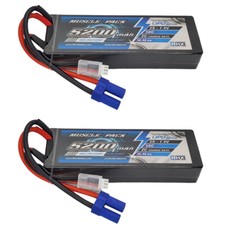 NHX Muscle Pack 2S 7.4V 5200mAh 50C Hard Case LiPo Battery 2 w/ EC5 Connector