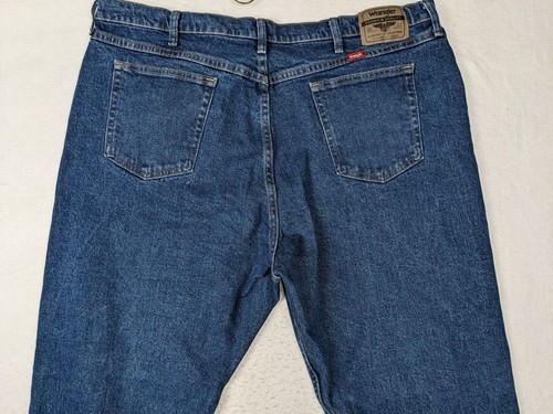 Wrangler Mens Blue Denim Jeans Size 42x32 Cotton - Picture 10 of 11