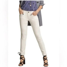 CAbi 5088 Slimmie White Skinny Denim Jeans Size 2