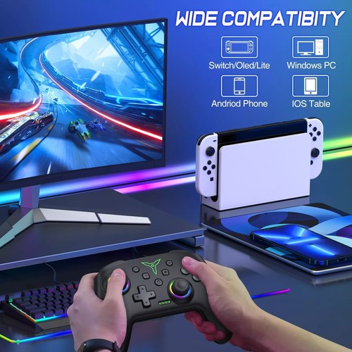 Wireless Bluetooth RGB Controller for Nintendo Switch/Switch OLED/Switch Lite/PC - Afbeelding 2 van 7