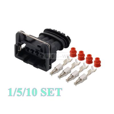 4 Polig Tyco/AMP Auto Einspritzdüse Steckverbinder Buchse Reparatursatz Stecker