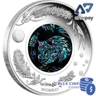 2012 $1 Australian Opal Wombat 1oz Silver Proof Opal Coin PREOWNED