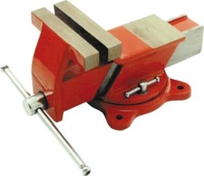 Morsa da Banco in acciaio girevole con base Tonda 125 mm Utilia BJT 010 125