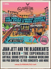 JOAN JETT & THE BLACKHEARTS EXPENDABLES Super Girl Surf 2024 Ltd Ed RARE Poster!