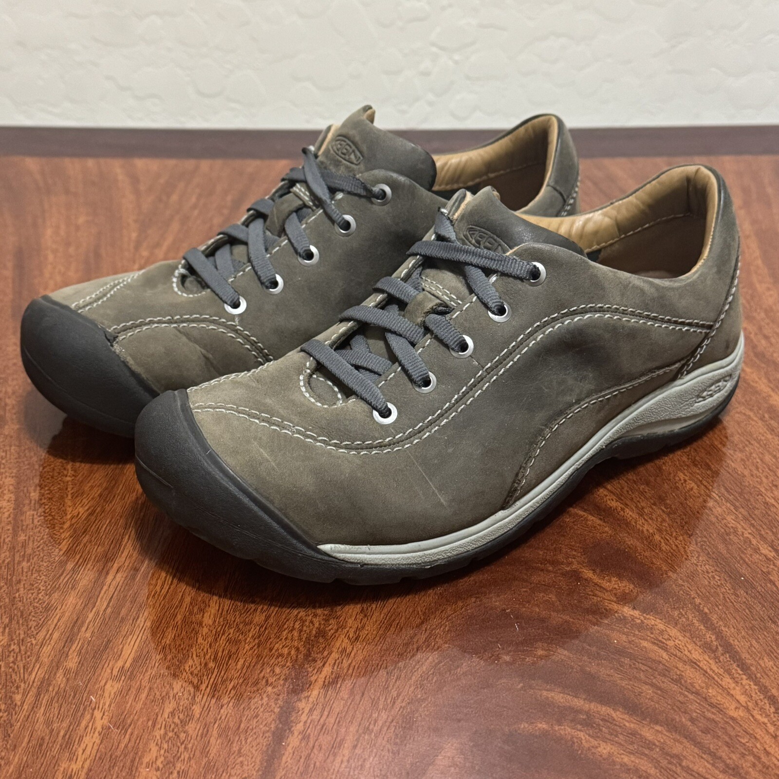 Scarpe Keen Presidio II donna taglia 8 1019500 sneakers pelle verde oliva