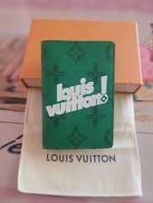 Louis Vuitton Monogram Green Bifold Wallet Pocket Organizer Credit Cards Virgil