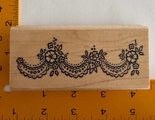 Lace Garland Rubber Stamp by Stampendous