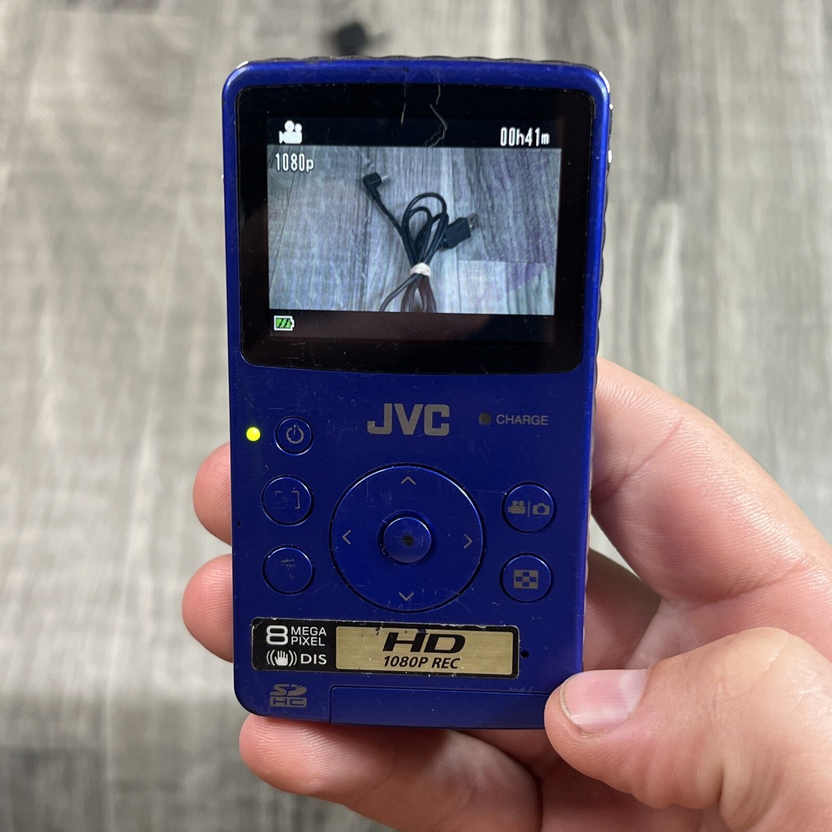 JVC HDメモリーカメラ GC-FM1 青 JVC HDメモリーカメラ GC-FM1 青