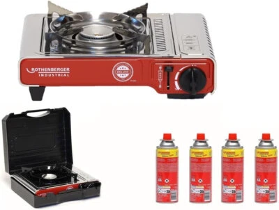 Rothenberger Industrial Gas Camping Kocher Deluxe RS 220 inkl. 4x RoButan