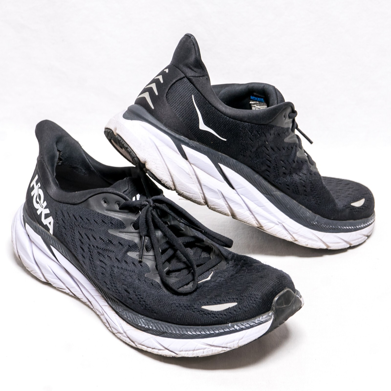 SAOLA Scarpe da corsa Hoka One One Clifton 8 1119393 sneakers nero bianco uomo taglia 9 5D