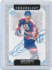 2018-19 UD Chronology hockey Dave Babych authentic on-card auto card JETS