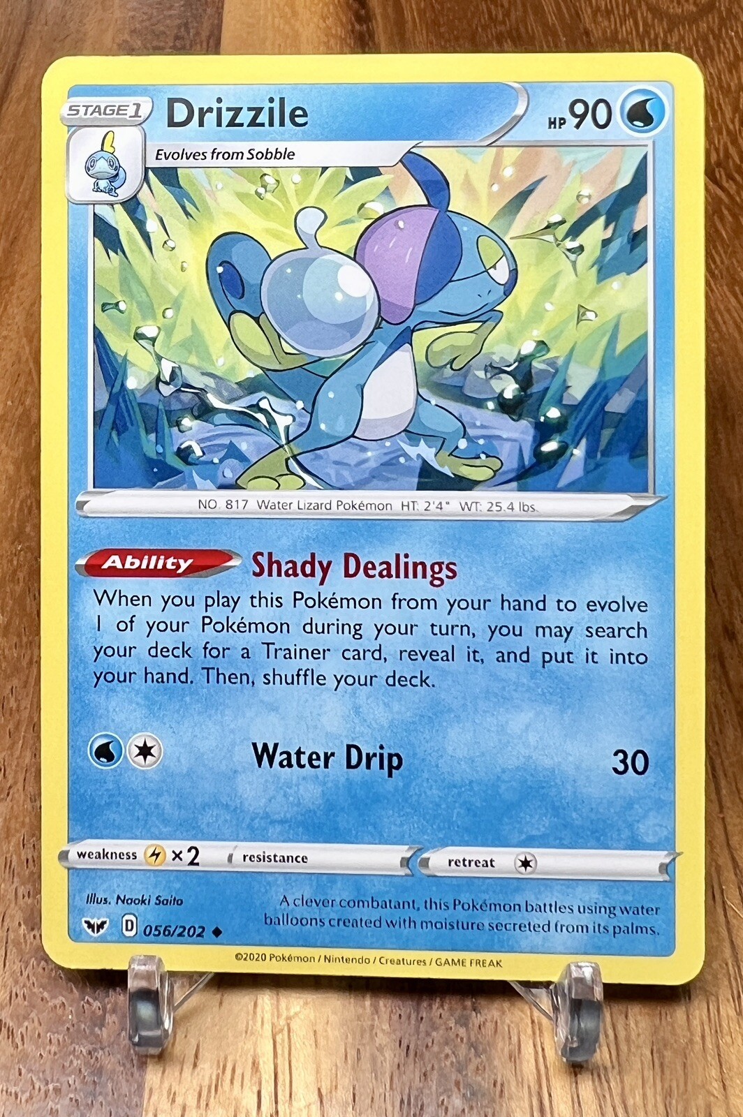 Drizzile 056/202 Non Holo Uncommon Sword & Shield Base Set Pokemon Card NM