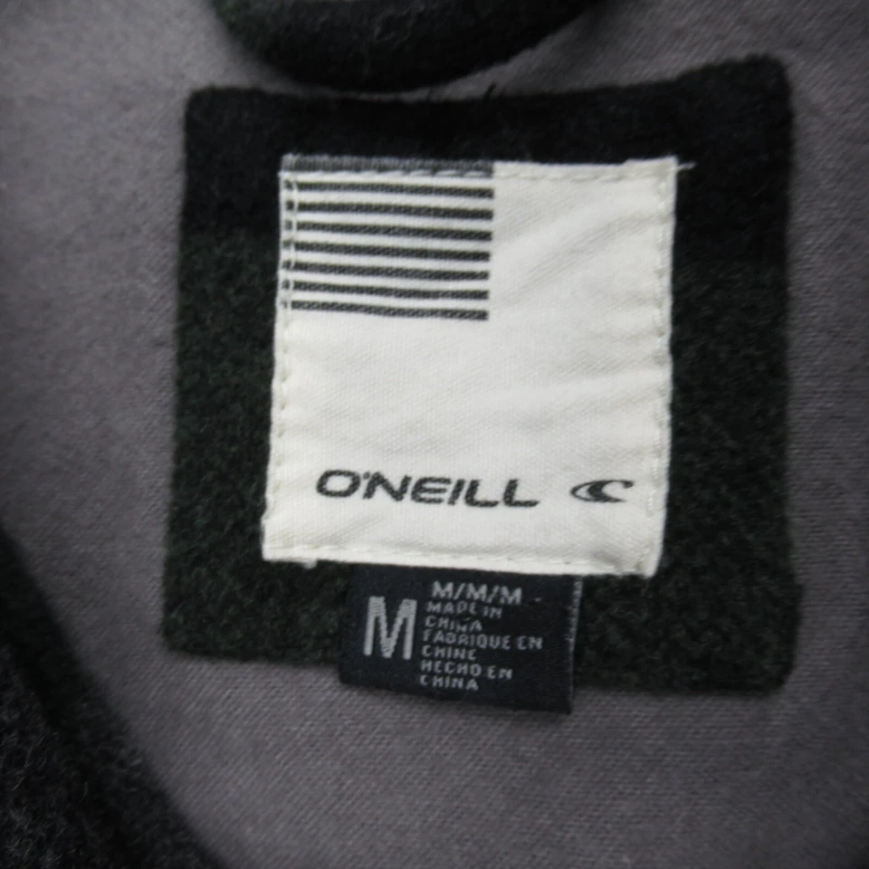 Chaqueta Camisa O Neill Mezcla Lana Para Hombre Mediana Verde Rayas Peso Pesado Abotonada Foto 3 de 4