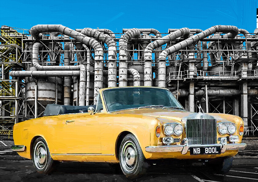 AUTOMOTIVE ART ROLLS ROYCE CORNICHE LIMITED EDITION ART (25)