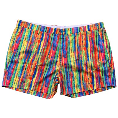 Hreski Explosion Of Colors Golf Shorts Mens Size 44 Bright Fun 4.5u0026#034;  Inseam | eBay
