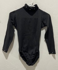 EUC Girls 1-Piece Body Suit Size pit-2-pit 16" Long Sleeve Turtle Neck Bling