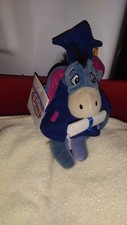 NWT - Disney Store - Graduation Eeyore - 9" mini bean bag plush